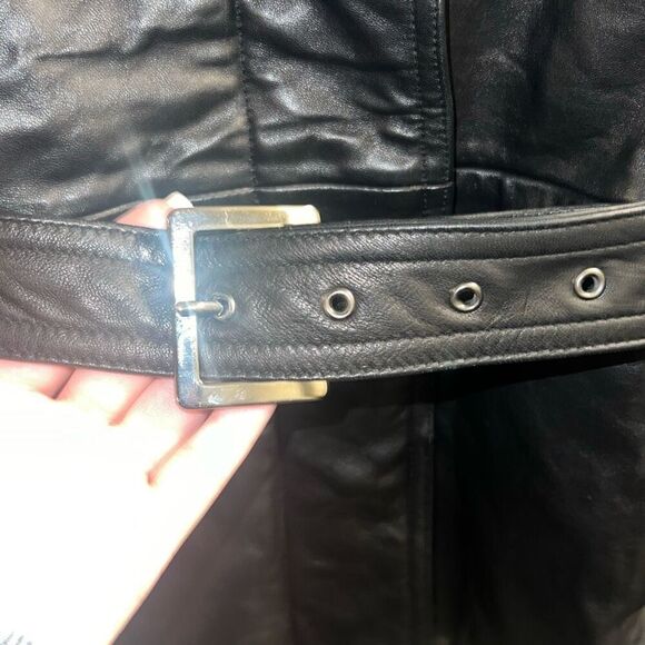 ✨Worthington Genuine Lambskin Leather Black Sz Large Jacket✨ - Picture 10 of 11